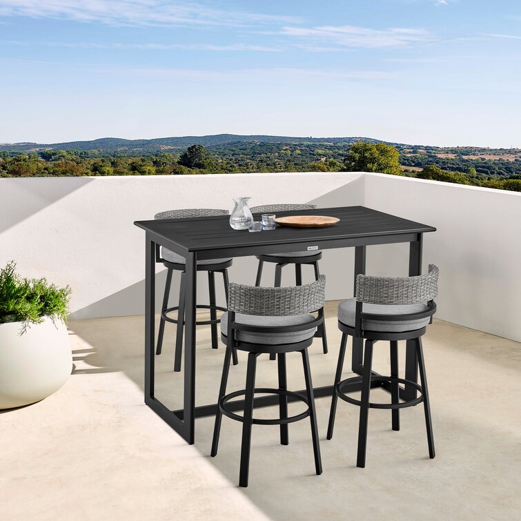 Aluminum patio bar discount set